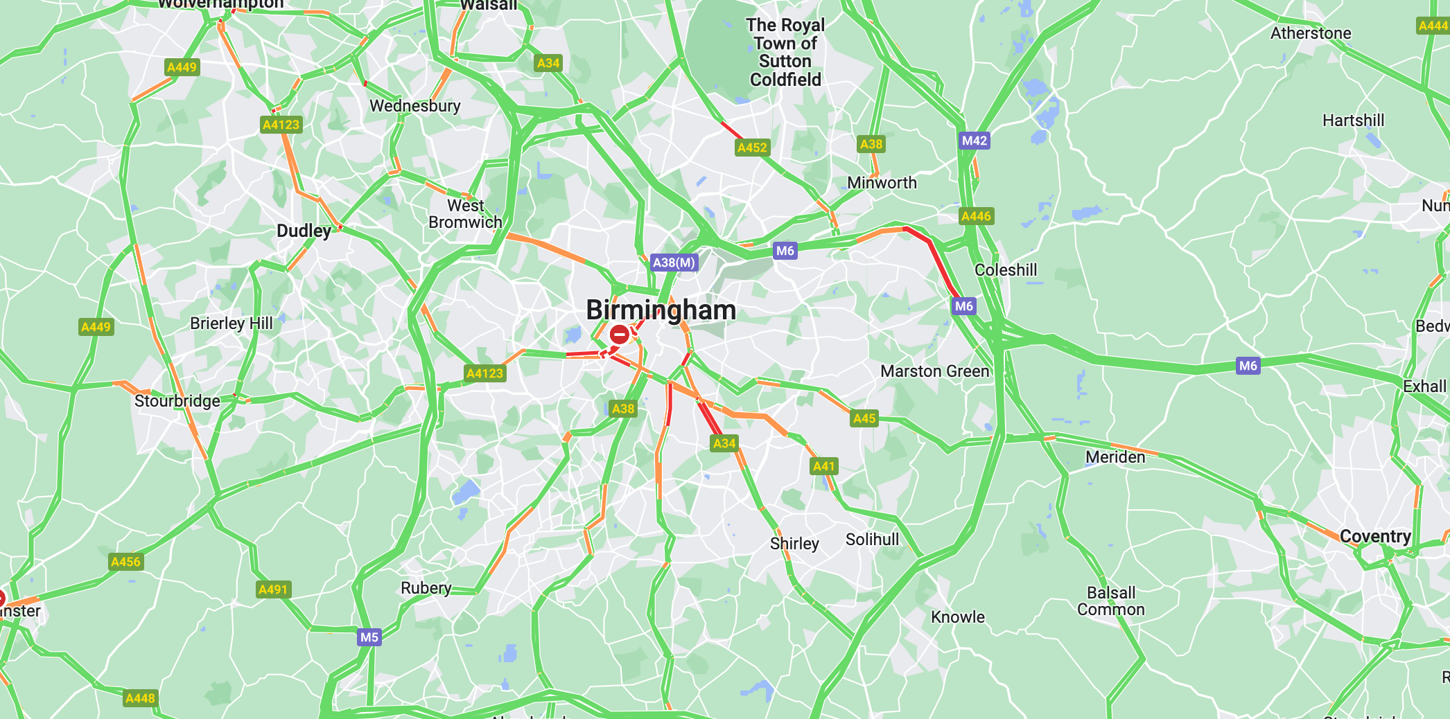 map of birmingham from google maps